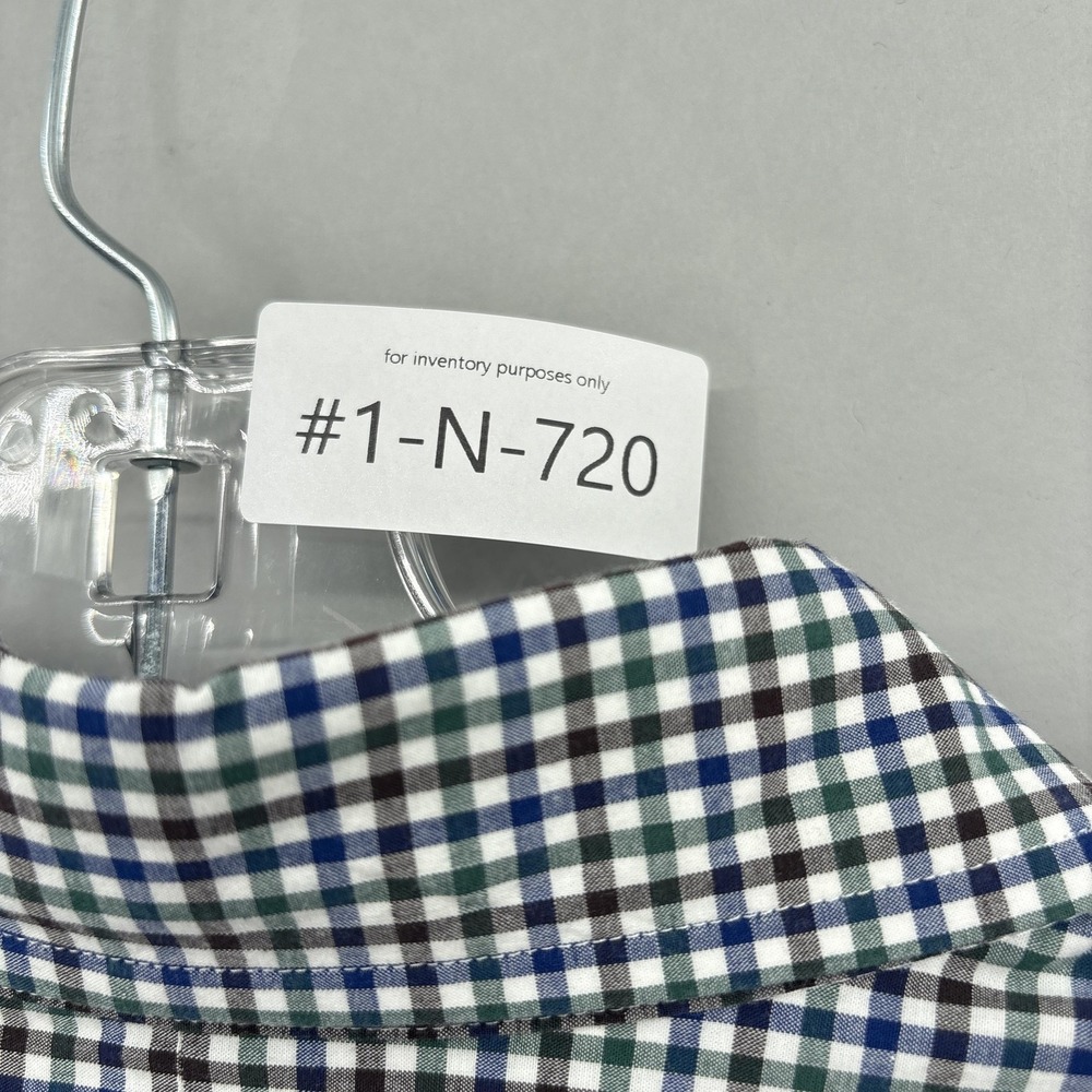 Ralph Lauren Shirt Mens Big 3X Blue Green Check Button Down Long Sleeve Stretch - Picture 14 of 14